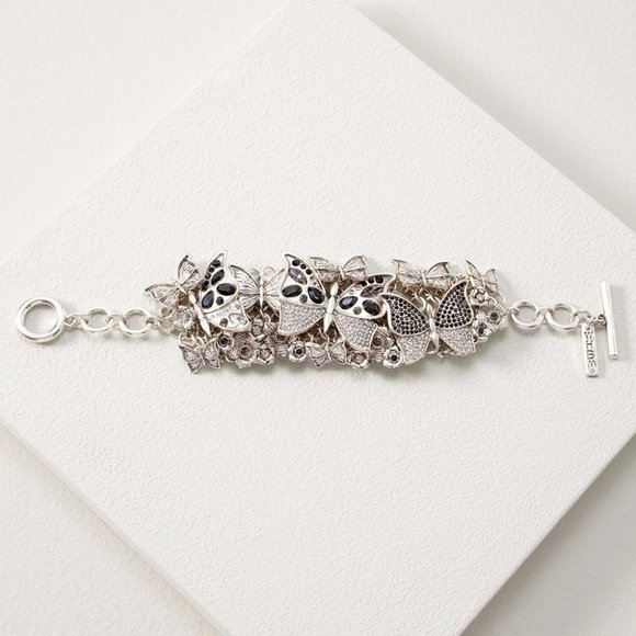 WHBM * 3D Butterfly & Silvertone Statement Bracelet UNIQUE! - Picture 6 of 7